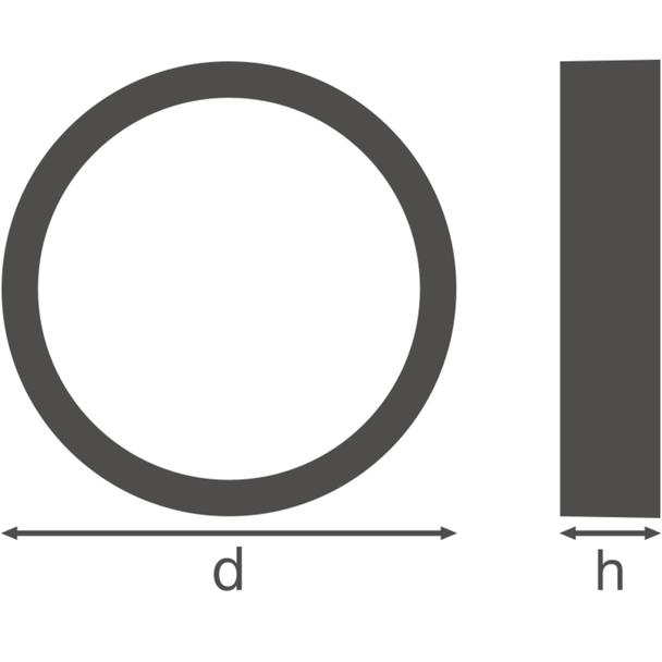 Osłona do opraw ściennych w kształcie pierścienia SURFACE BULKHEAD RING 250 BK