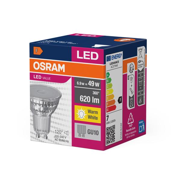 Lampa LED VALUE non-dim PAR16 80 120° 6,9W 830 GU10