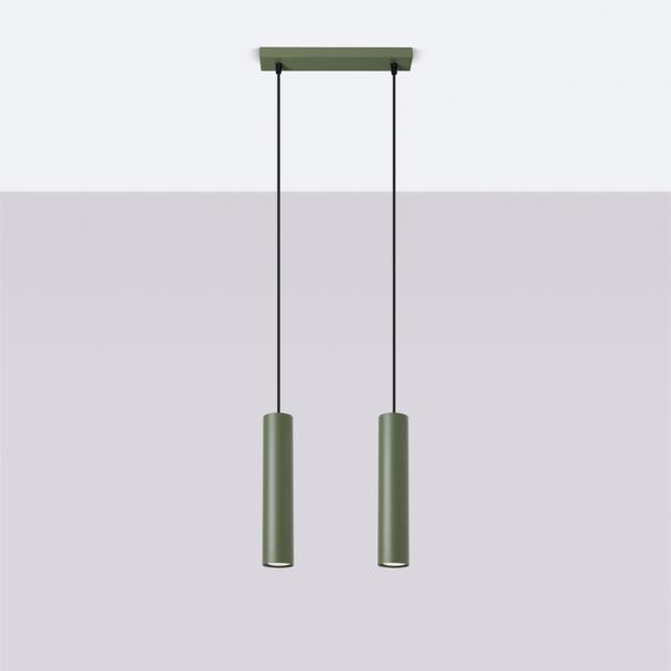 Sollux Lampa wisząca LAGOS 2 zielona oliwka SL.1485