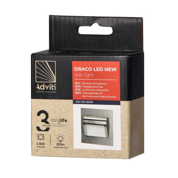 DRACO LED NEW 1,5W, oprawa schodowa podtynkowa, 12VDC, 30lm, 3000K, satyna, innowacyjny sposób monta AD-OS-6164L3/N ORNO