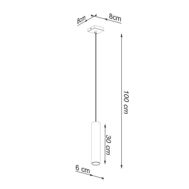 Sollux Lampa Wisząca LAGOS 1 złoty połysk SL.1200
