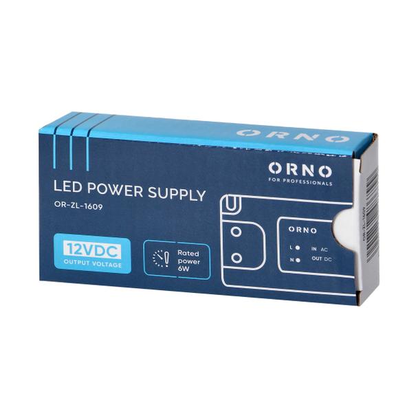 Zasilacz LED 12V DC 6W 0,5A IP20 OR-ZL-1609 ORNO