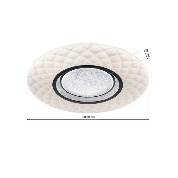 plafon LED Tokyo 24W 1800lm 3000/6000K (pilot w zestawie)biały ML6395 Milagro