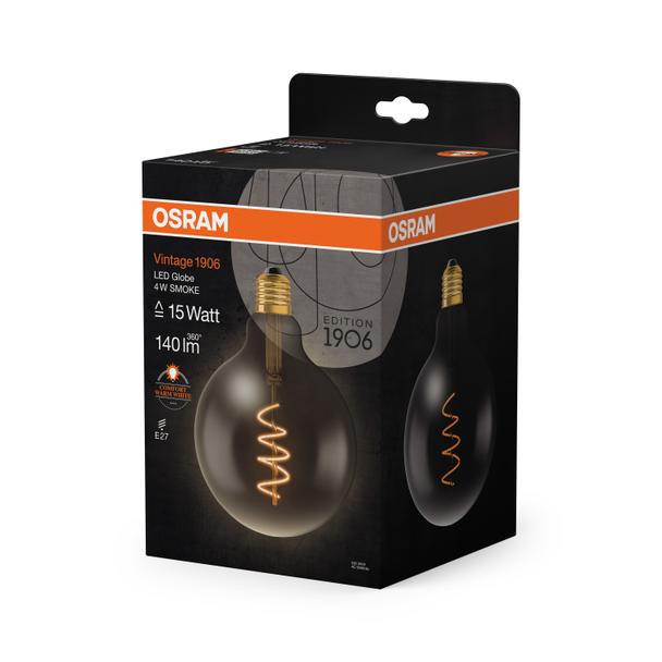 Lampa LED Vintage 1906 CL GLOBE125 Filament szkło przezroczyste SMOKE 15 non-dim 5W 818 E27