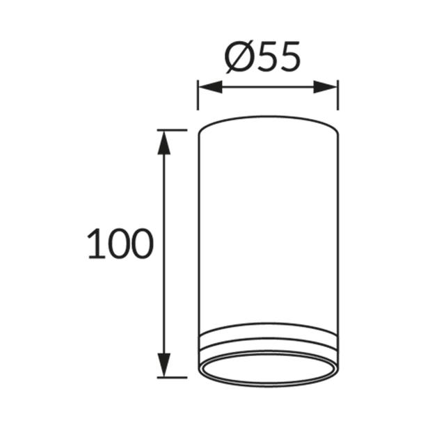 Oprawa sufitowa ZULA DWL GU10 WHITE 03989 IDEUS