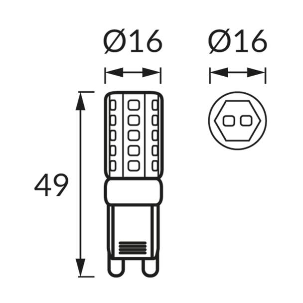 Lampa z diodami SMD LED BOB SMD LED G9 4W 3000K 03676 IDEUS