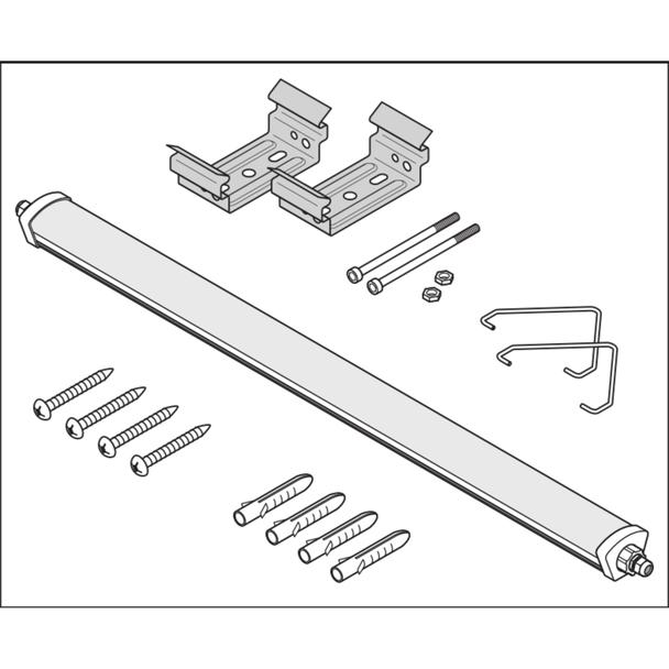 Oprawa DAMP PROOF LED COMPACT 1200 44W 3000K GR IP66
