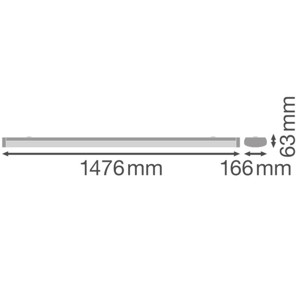 Oprawa liniowa LINEAR SURFACE 1500 P 45W 840 white IP44 DALI