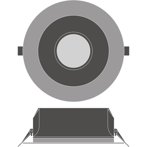 Oprawa DOWNLIGHT PFM DN195 21W 830 WT IP54 UGR19