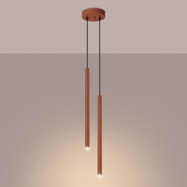 Sollux Lampa wisząca PASTELO 2 ochra czerwona SL.1525