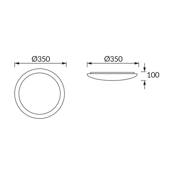 Plafoniera SMD LED SOLEO LED 16W 4000K 03241 IDEUS