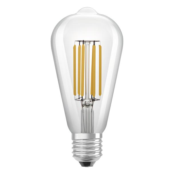 Lampa LED, klasyczny kształt bańki Edison 4W 830 230V szkło przezroczyste E27