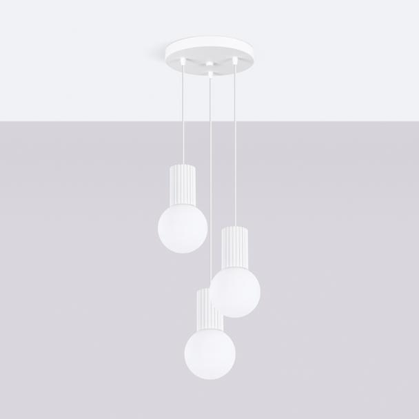 Lampa wisząca HALO 3P biała
