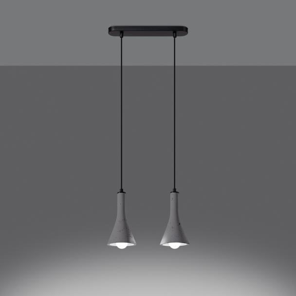 Sollux Lampa wisząca REA 2 beton SL.1224