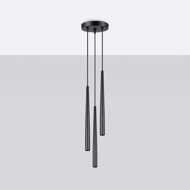 Sollux Lampa wisząca BLISS 3P czarna SL.1463