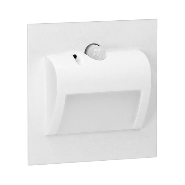 DRACO LED NEW 1,5W, oprawa schodowa podtynkowa, 12VDC, 30lm, 3000K, biała, czujnik ruchu i zmierzchu AD-OS-6164LR3/W ORNO