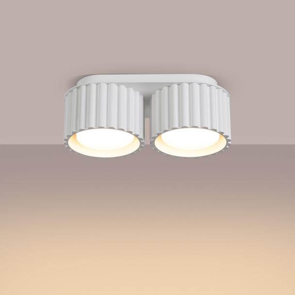 SOLLUX Plafon AURA 2 biały Gx53 ; SL.1783