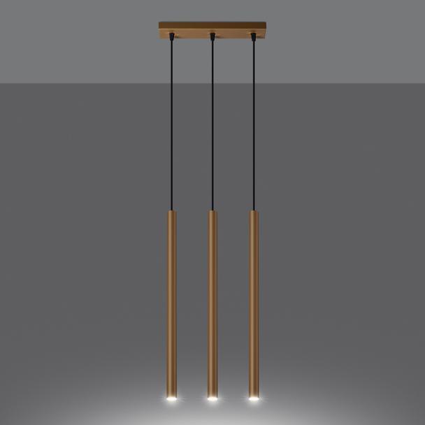 Sollux Lampa wisząca PASTELO 3L złota SL.1171