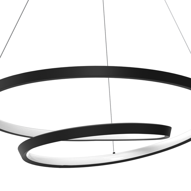 Lampa wisząca ring czarna LUCERO LED ML7948 Milagro