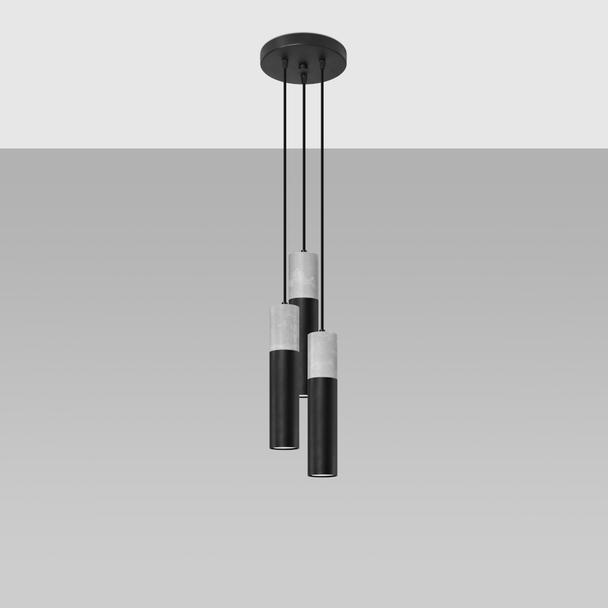 Lampa wisząca BORGIO 3P czarny
