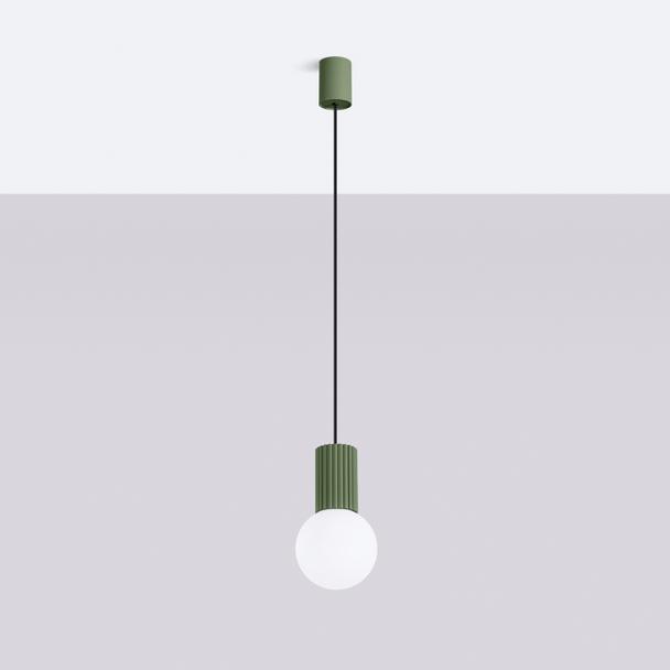 Lampa wisząca HALO 1 zielona oliwka