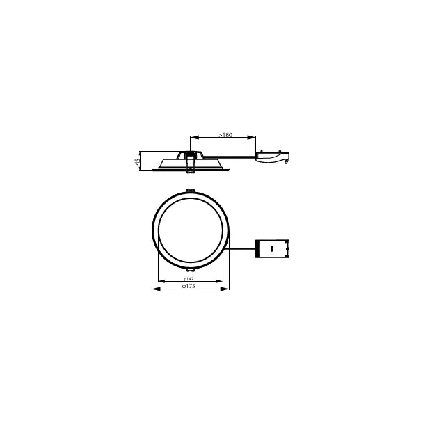 Oprawa sufitowa Downlight Ledinaire DN065B G4 12W 1200lm 3000/4000/6500K LED20/ 840 12W 220-240V D15 9,29003E+11 PHILIPS