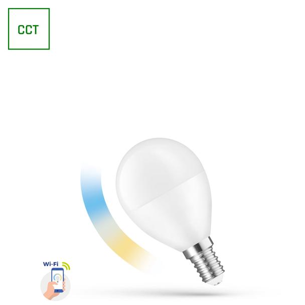 LED KULKA 5W E-14 230V CCT+DIMM Wi-Fi SpectrumSMART