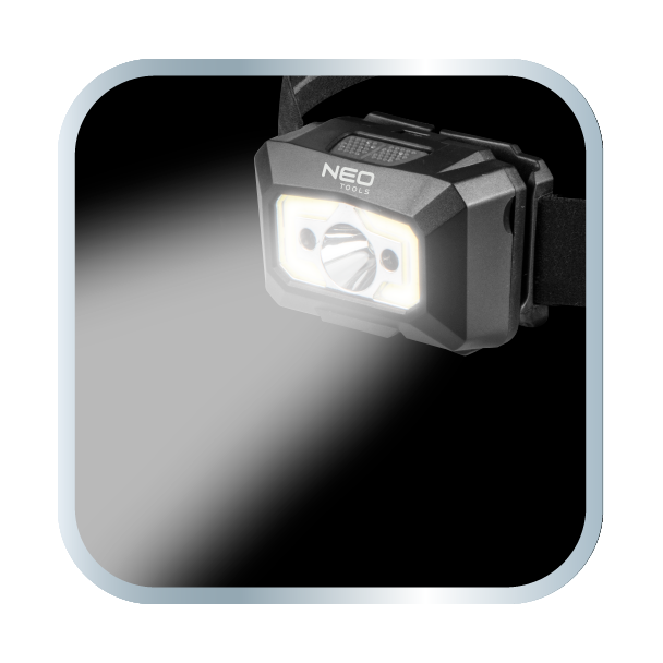 Latarka czołowa akumulatorowa USB 250 lm COB LED + czujnik ruchu NEO TOOLS GTX 99-073 GTX Poland