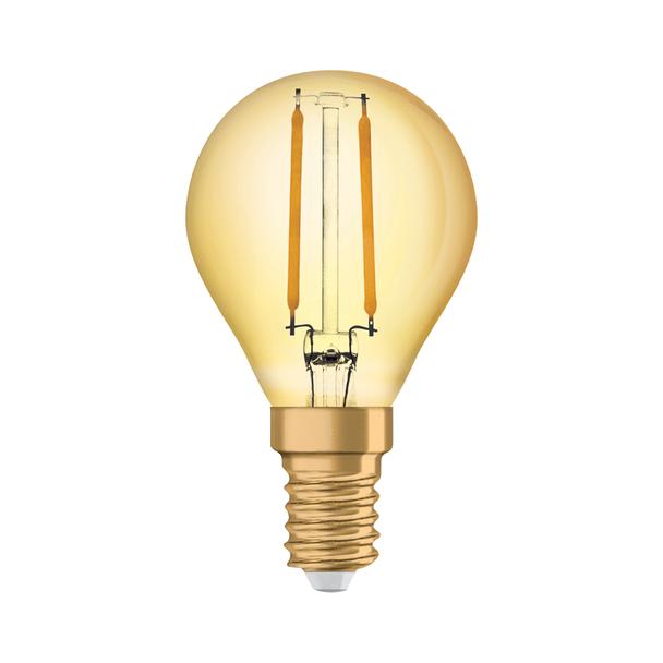 Lampa LED Vintage 1906 CL P Filament szkło przezroczyste GOLD 22 non-dim 2,5W 824 E14