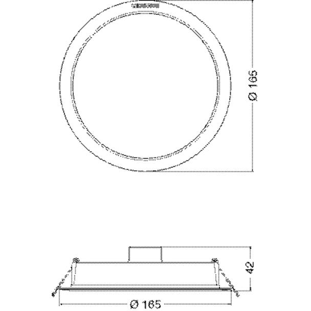 Oprawa DOWNLIGHT IP44 DN 165 13W 840 WT