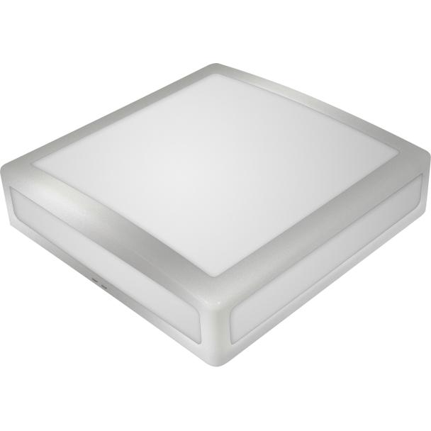 Oprawa oświetleniowa ERIS LED srebrny pierścień, klosz mleczny biały neutralny 13W, czu D.31100SRM-BN-13W PAWBOL
