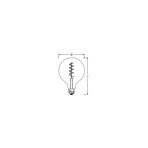 Lampa LED Vintage 1906 CL GLOBE125 Filament szkło przezroczyste SMOKE 15 non-dim 5W 818 E27