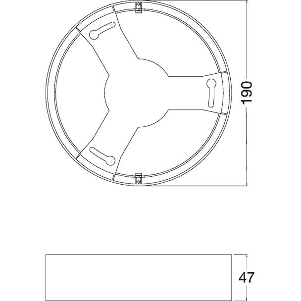 Ramka do oprawy DOWNLIGHT IP44 DN 190 WT