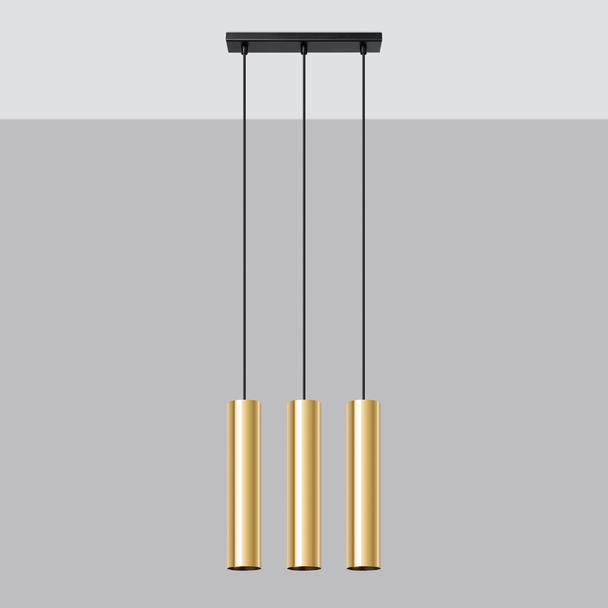 Sollux Lampa Wisząca LAGOS 3 złoty połysk SL.1201