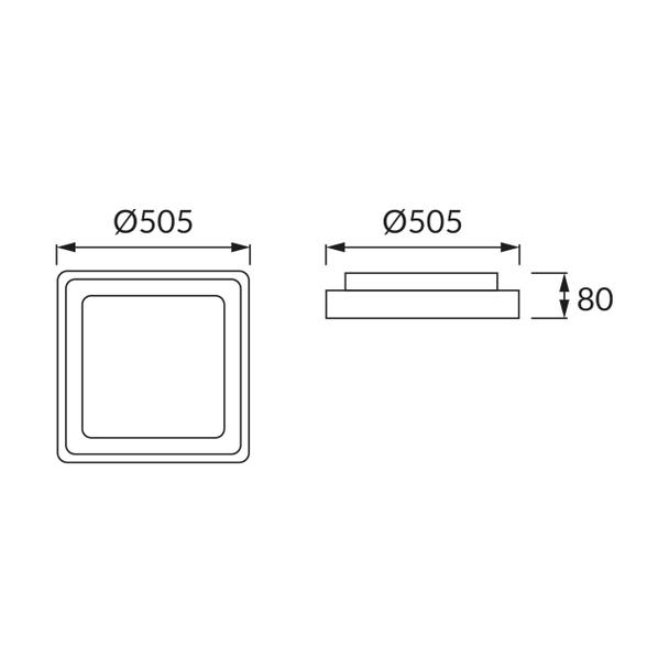 Plafoniera SMD LED ARIEL LED D 48W 04013 IDEUS