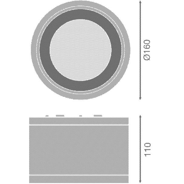 Oprawa DOWNLIGHT SURFACE DN 160 P 30W 830 36D IP65 WT