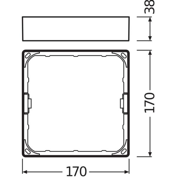 Ramka DOWNLIGHT SLIM FRAME SQUARE 155 WT