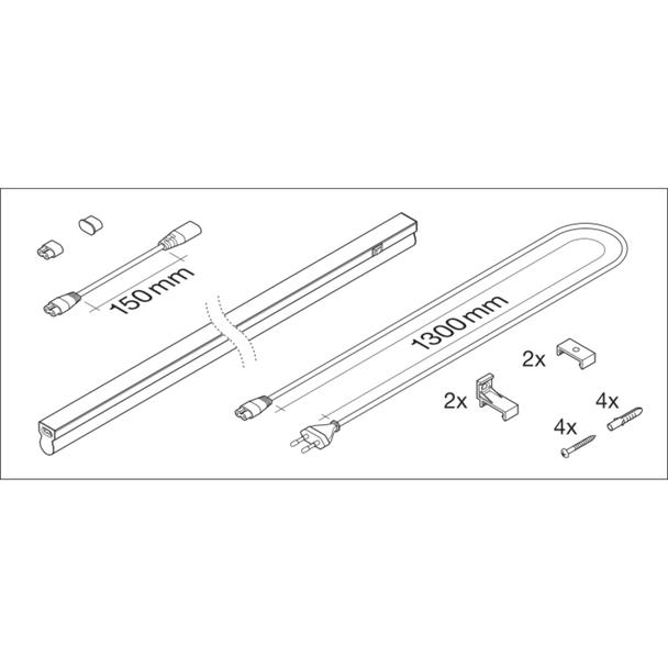 Oprawa liniowa LINEAR COMPACT SWITCH 600 8W 3000K