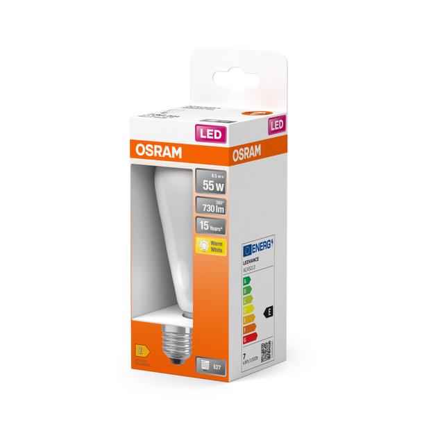 Lampa LED, klasyczny kształt bańki Edison 6,5W 827 230V plastik E27