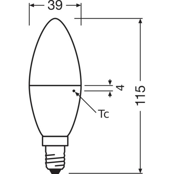 Lampa LED SMART+ ZB CL B Frosted DIM 40 yes 4,9W/ E14