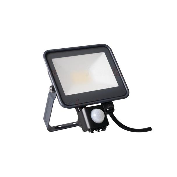Projektor LED z czujnikiem ruchu PIR IQ-LED FL-20W-NW-SE 2300lm 4000K barwa neutralna IP44 czarny 33886 KANLUX