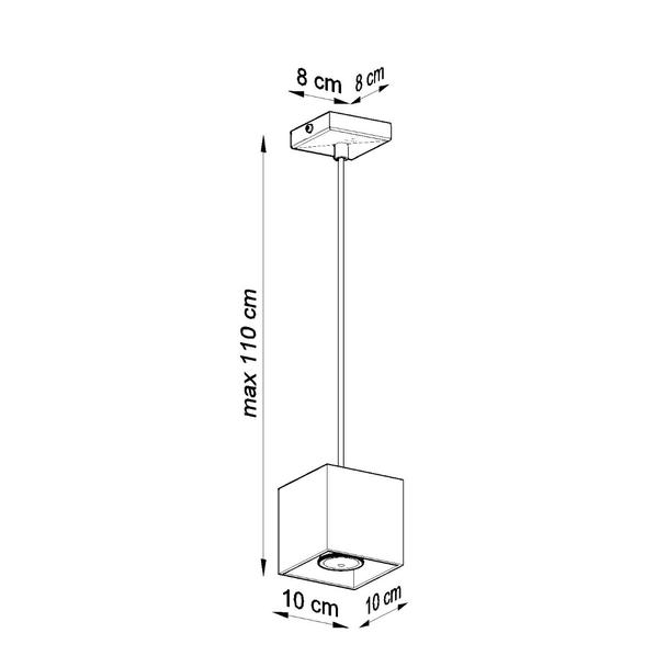 Sollux Lampa wisząca QUAD 1 szary SL.0061