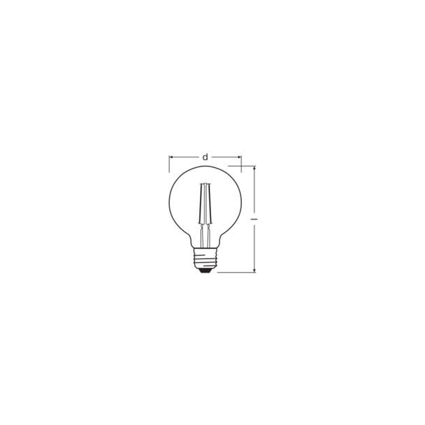 Lampa LED STAR+ GLOWdim GLOBE125 CL 60 FILAMENT 6,5W 827 E27