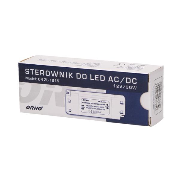 Zasilacz LED 12V DC 30W 2,5A IP20 OR-ZL-1615 ORNO