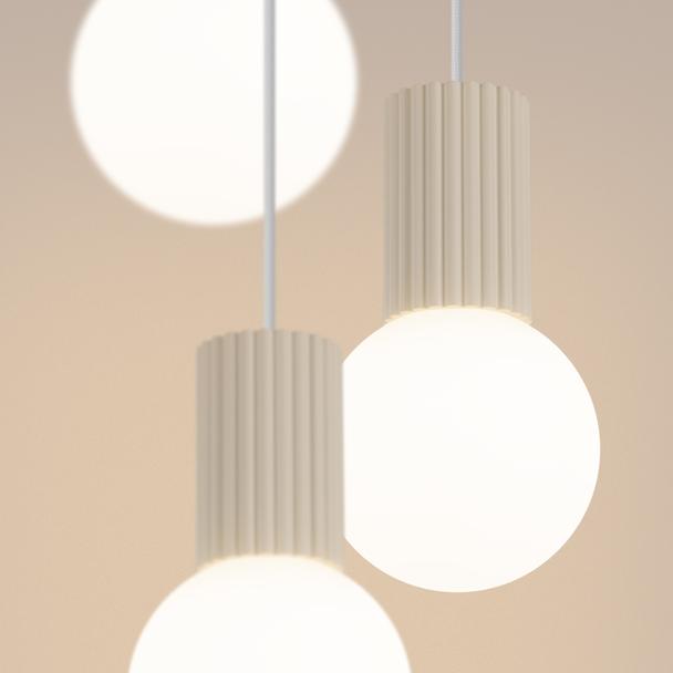 Lampa wisząca HALO 3P beżowa