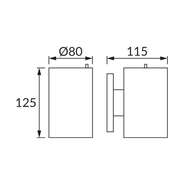 Natynkowy solarny kinkiet ogrodowy elewacyjny Bastion LED IP44 04373 IDEUS
