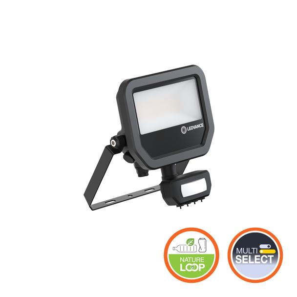 Naświetlacz LED z czujnikiem ruchu FLOODLIGHT sensor PFM G4 11W17W IP65 4000K 145lm/W czarny LEDVANC