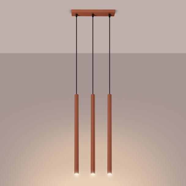 Sollux Lampa wisząca PASTELO 3 ochra czerwona SL.1526