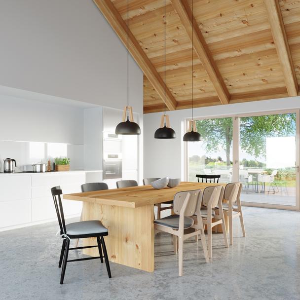 Sollux Lampa wisząca CASCO czarna/naturalne drewno SL.0390