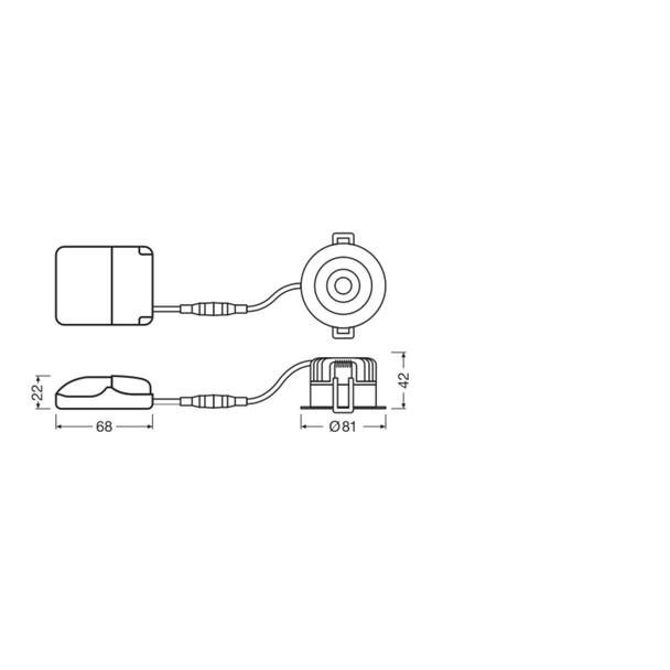 Oprawa SP FIX P 8W 930 PS DIM IP44 BK